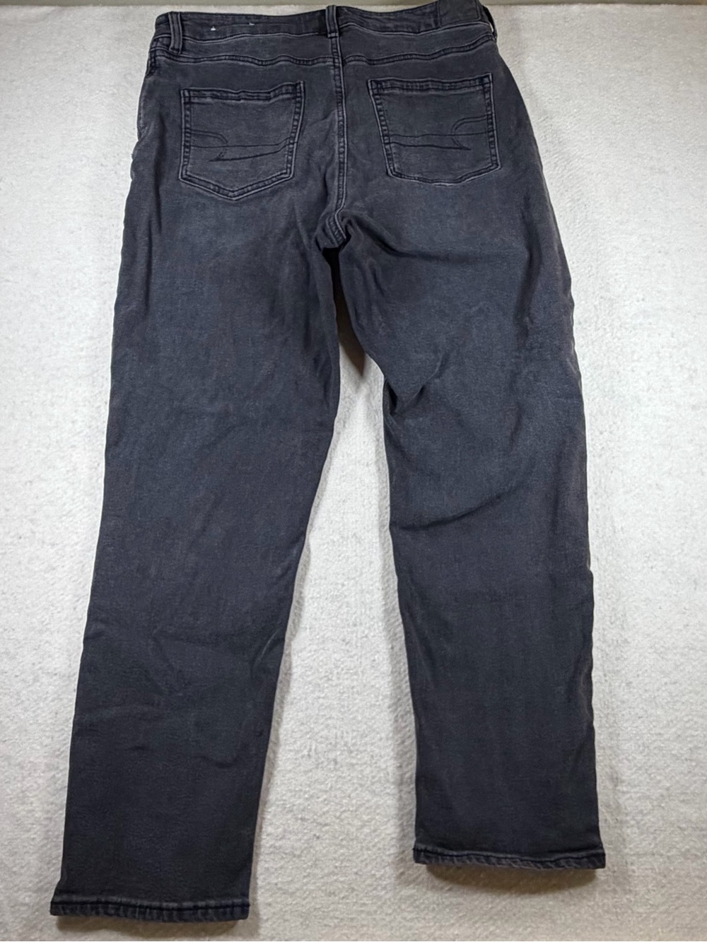 American Eagle Women’s Regular Fit Stretch Straight Leg Black Jeans Size 14 - Picture 6 of 6
